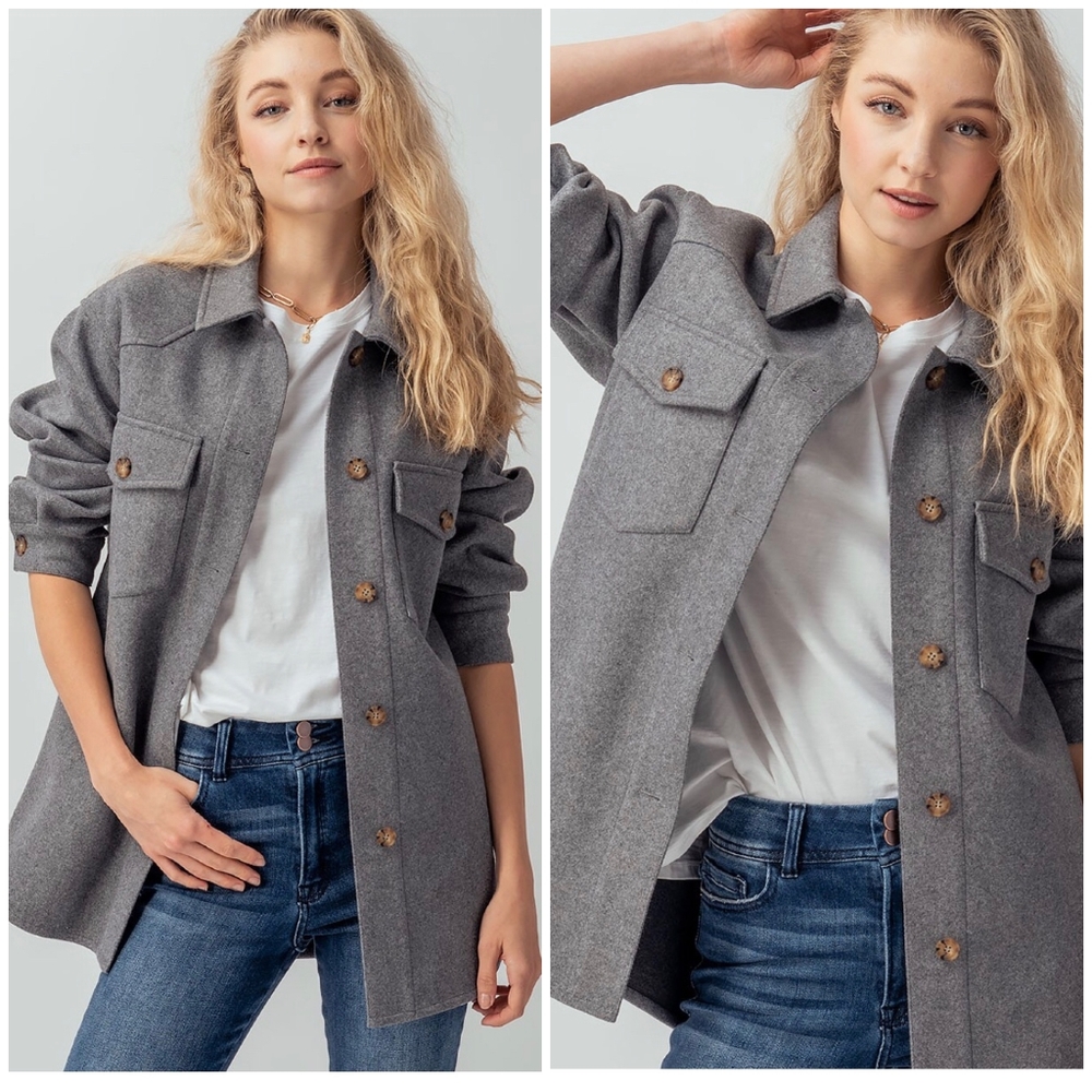 Cozy Chic Vintage Blush Shacket - Picture 11 of 13